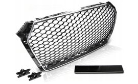  Grill Atrapa AUDI A4 B9 15-BLACK CHROME RS-STYLE