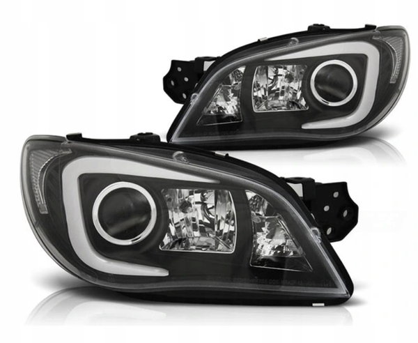 LAMPY REFLEKTORY SOCZEWKOWE BLACK TUBE LED do SUBARU IMPREZA II GD 06-07