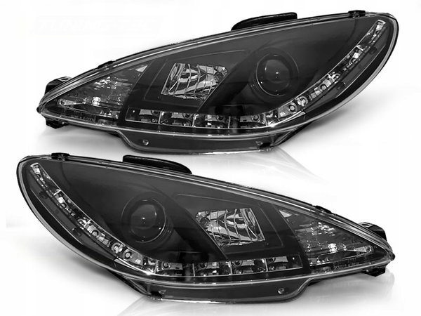 LAMPY PEUGEOT 206 98-02R DAYLIGHT LED SONAR BLACK + ŻARÓWKI GRATIS!