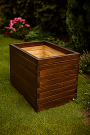 Donica EKO drewniana CIEMNY DĄB - 50x50x30