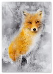 Plakat rudy lis abstrakcja 70x100 cm