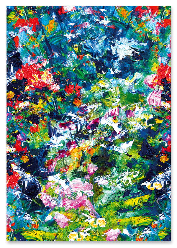 Obraz na płótnie abstrakcja malarska 50x70 cm