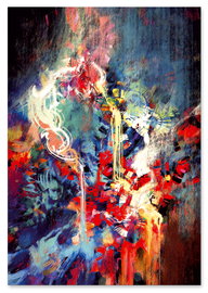Obraz na płótnie abstrakcja malarska 50x70 cm
