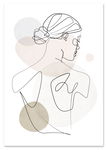 Plakat portret pastelowe kolory 70x100 cm