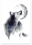 Plakat wilk akwarela 70x100 cm