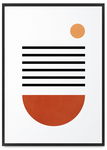 Plakat geometryczny boho styl 30x40 cm w czarnej ramie