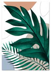 Plakat boho zielone liście 61x91 cm