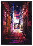 Plakat abstrakcja china town 50x70 cm w czarnej ramie