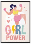 Plakat girl power 30x40 cm w czarnej ramie