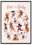 Plakat motywacyjny fitness siłownia 21x30 cm w czarnej ramie