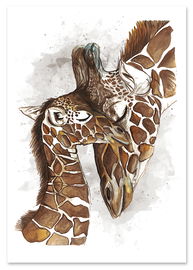 Plakat żyrafa żyrafy plakaty dla dziecka 21x29,7 cm A4