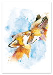 Plakat dla dziecka rodzina lisków 29,7x42 cm A3