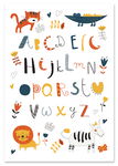 Plakat alfabet abecadło litery 29,7x42 cm A3