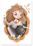 Plakat portret harry potter hermiona granger 30x40 cm