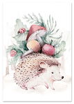 Plakat obrazki dla dziecka do pokoju dziecka jeż leśne zwierzęta 61x91 cm