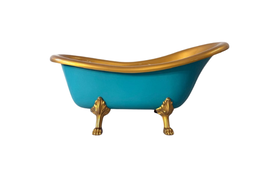 Wanna Retro Wolnostojąca Turkusowe Złoto - Polska Wanna na Lwich Łapach
