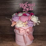 Flower Box Świece Wieczny Bukiet Wieczór Panieński Prezent Urodziny