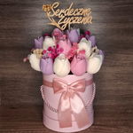 Flower Box Świece Sojowe Wieczny Bukiet Kwiaty Prezent Urodziny Dzień