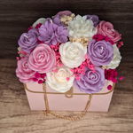 Flower Box Świece Sojowe Wieczny Bukiet Kwiat Prezent Urodziny Torebka