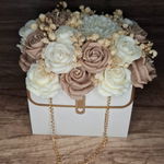 Flower Box Świece Sojowe Wieczny Bukiet Kwiat Prezent Urodziny Torebka