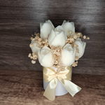 Flower Box Świece Sojowe Wieczny Bukiet Prezent Tulipany Ślub Urodziny