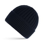 Zestaw zimowy męski ZES-27-DB czapka beanie BR-02-DB ciepły szalik BR-07-DB