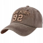 Brązowa Czapka z daszkiem baseballówka vintage uniwersalna New York