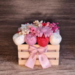 Flower Box Świece Bukiet Prezent MIni Skrzynia Dekoracja Ozdoba Kwiaty