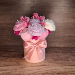 Flower Box Świece Sojowe Wieczny Bukiet Prezent Piwonie Ślub Urodziny