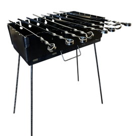 Mangal Grill Składany Przenośny 3 mm gruby Szpikulce w zestawie