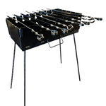 Mangal Grill Składany Przenośny 3 mm gruby Szpikulce w zestawie