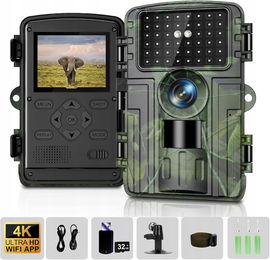 FOTOPUŁAPKA KAMERA LEŚNA MYŚLIWSKA 4K Video Lutranstra Wildlife PR5000