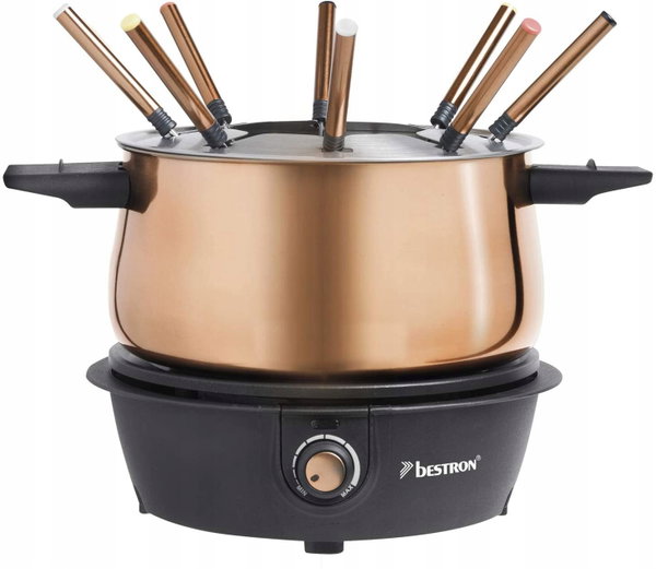Bestron Fondue Elektryczne 1,5L 1500W Dla 8 Osób Miedź