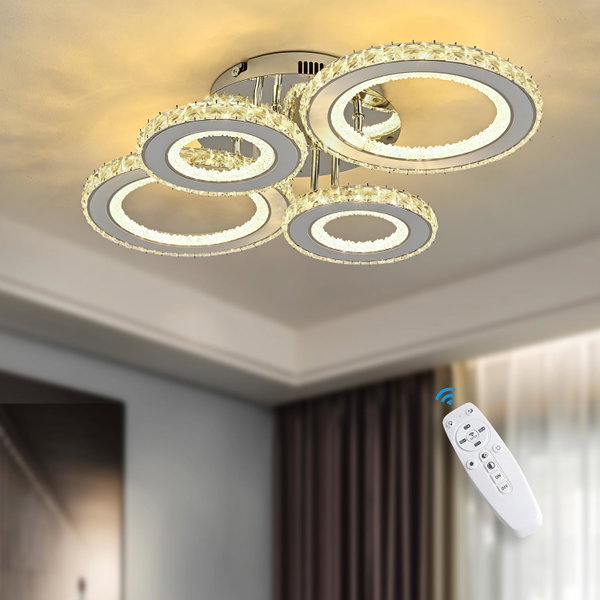 Lampa sufitowa Naoeoon Nao-6906-4T-DIM 70W LED Kryształowa z pilotem