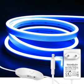 Taśma LED Neon ShineBurky Niebieska 5m Elastyczna 12V 120LED/m IP65