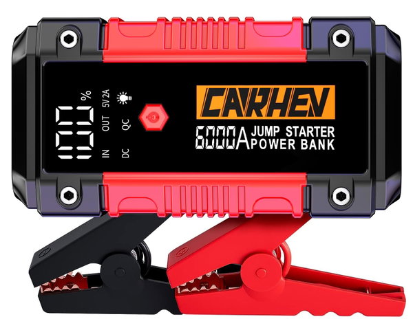 Powerbank CARHEV 6000A 26800mAh (99Wh) LED latarka 12V Jump Starter