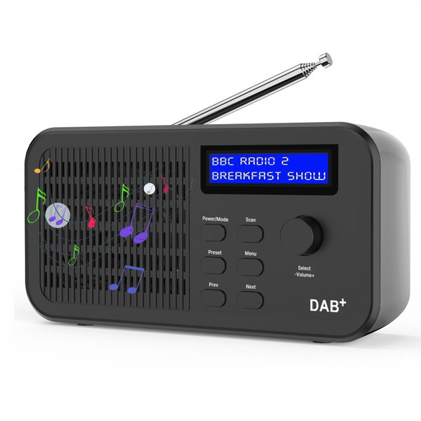 Radio przenośne TechBrand DAB+ 2500mAh 15h LCD 40 stacji słuchawki 3.5mm