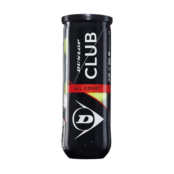 Piłki tenisowe Dunlop Club 3 sztuki do gry na różnych nawierzchniach