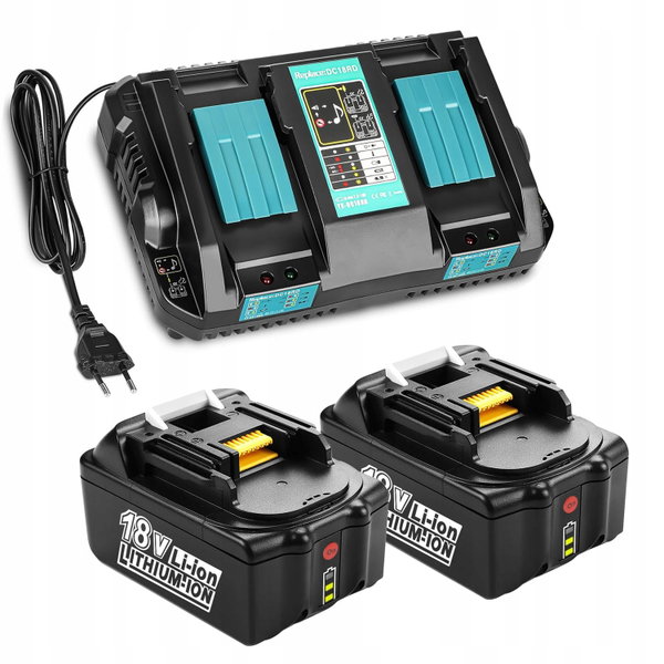 Ładowarka do Makita DC18RD 18V z 2 bateriami BL1830 5Ah