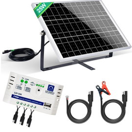 Zestaw paneli słonecznych ECO-WORTHY Monokrystaliczny 25W 12V z akcesoriami