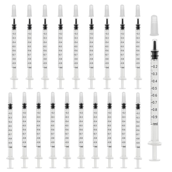 100 SZTUK STRZYKAWEK 1 ML STRZYKAWKI Z SIARĄ BEZ IGŁY 100 SZTUK STRZYKAWEK