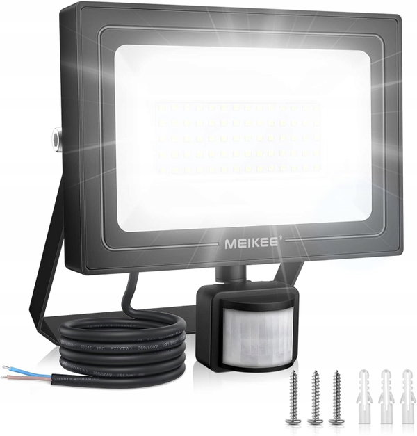 Reflektor LED MEIKEE FLB060 60W 5200LM Z Czujnikiem Ruchu IP66