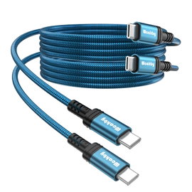 Kabel USB-C USB-C Nylonowy 2m 60W PD 3A Szybkie Ładowanie 2sztuki