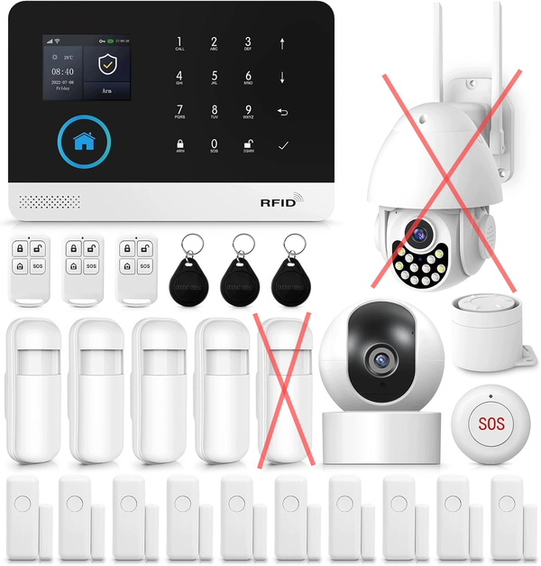 System alarmowy XNY XNY-103-4G-F/T53+T21 2 kamery 1080p aplikacja