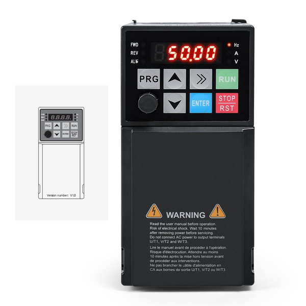 PRZEMIENNIK CZĘSTOTLIWOŚCI 2.2KW 3 FAZOWY AC380V VFD TRUDNOPALNY
