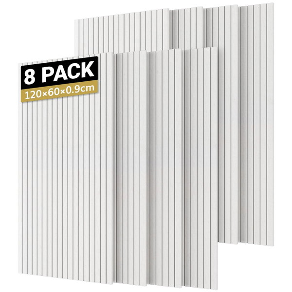 Panele akustyczne TONOR 8 Pack Białe 120x60x09cm Samoprzylepne Dekoracyjne