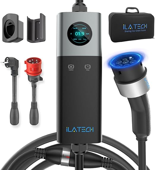 ILA TECH Q21 ładowarka do samochodu 22 kW EV 32 A z kablem typu 2, 5 m