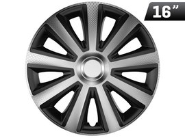 Kołpaki Aviator silver / black 16", 4 szt.