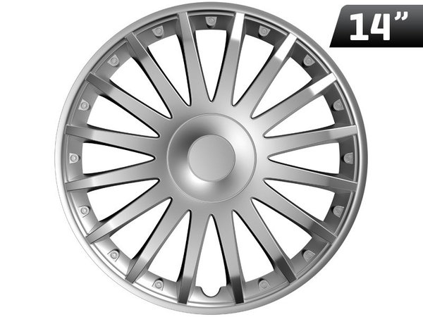 Kołpaki Crystal silver 14", 4 szt.