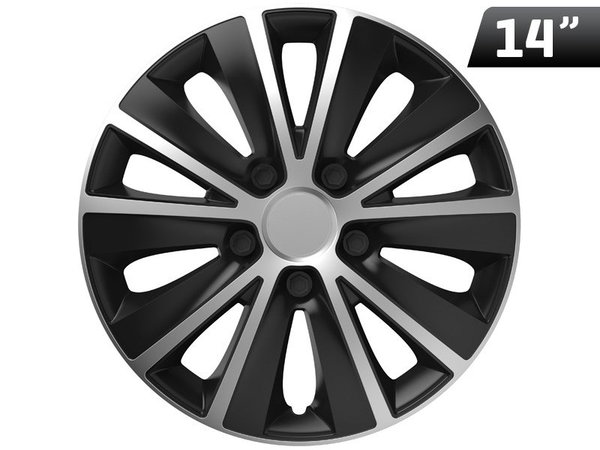Kołpaki Rapide silver / black 14", 4 szt.
